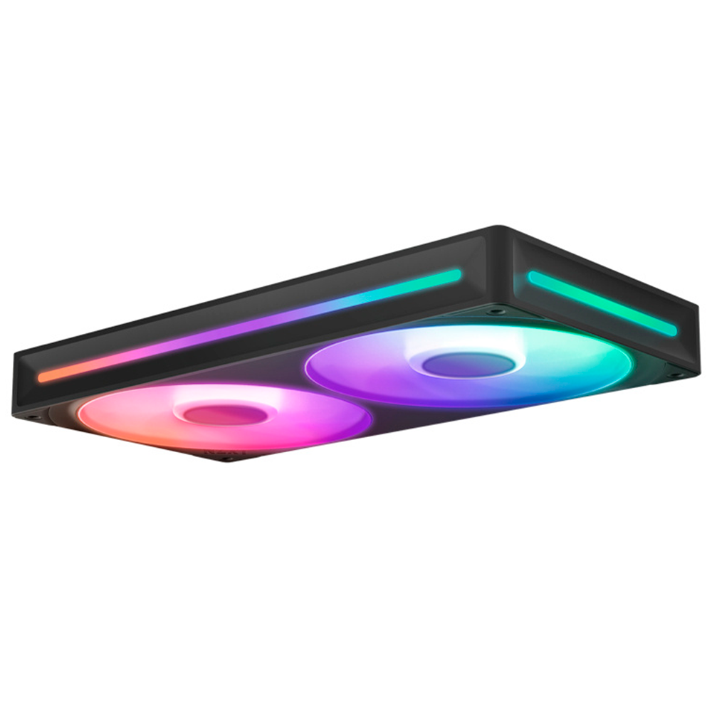 Unidad de Ventilador monocasco NZXT F240 RGB Core, 240mm con 2 Ventiladores RGB de 120mm, Control de Velocidad e iluminación, Alta presión estática y Flujo de Aire, 8 LED ARGB/ Negro, RF-U24HF-B1/ NAVIDAD - Image 3