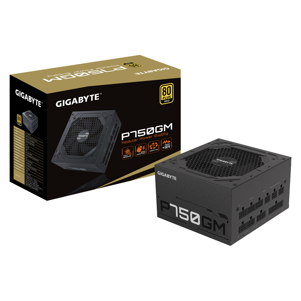 Fuente de poder Gigabyte GP-P750GM, 750W, 80 Plus Gold - Full Modular