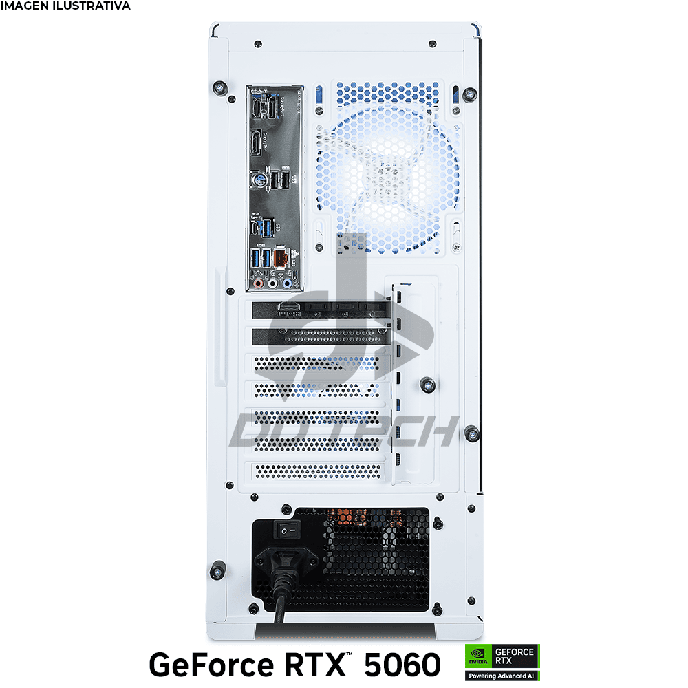 Computadora PRIDE GAMING ZEBRA, NVIDIA GeForce RTX 5060, AMD Ryzen 5 8400F, 32GB RAM, 1TB M.2 NVME, 600W 80+ BRONZE - Image 5