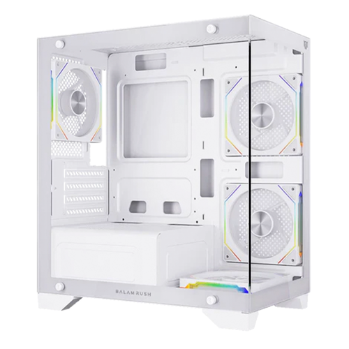 Gabinete BALAMRUSH TANK PERFORM 3600, Mini-Tower, Micro-ATX/ITX, USB 2.0/3.0, Sin Fuente, White, BR-941648