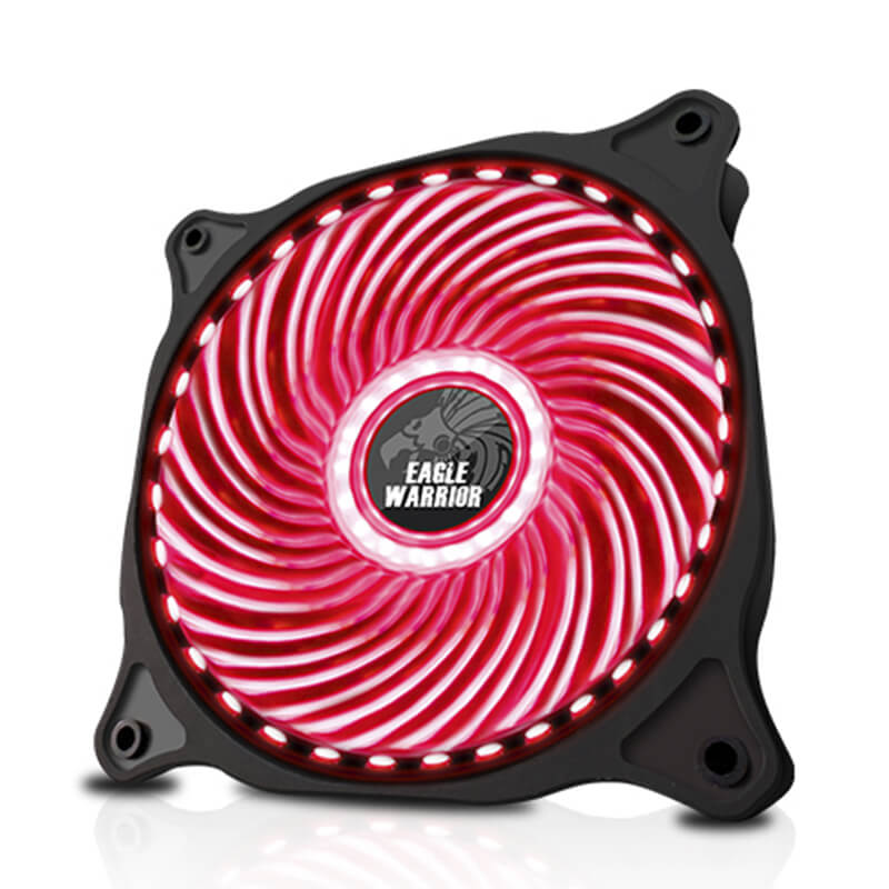 Ventilador Eagle Warrior LED33 Rojo 120mm para gabinete ACLEDFAN33R01EGW
