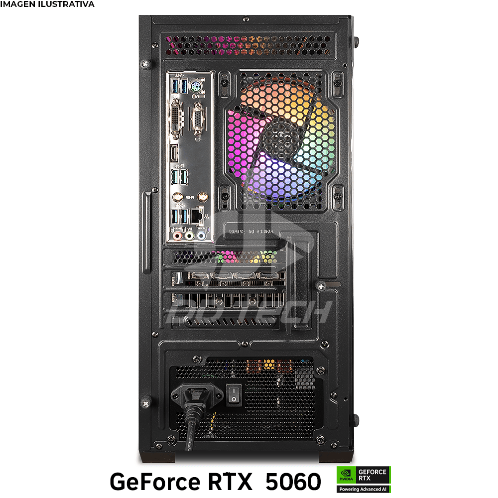 Computadora PRIDE GAMING PBA SCORPION, NVIDIA GeForce RTX 5060, AMD Ryzen 5 5600x, 32GB RAM, 1TB M.2 NVME, 650W 80+ BRONZE, INCLUYE WIFI Y Bluetooth - Image 5