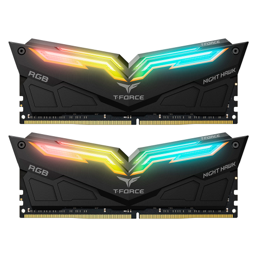 Memoria RAM Team Group Night Hawk RGB DDR4, 3200MHz, 64GB (2x32GB), Non-ECC, CL16, TF14D464G3200HC16CDC01 /MAX. 1 X CLIENTE