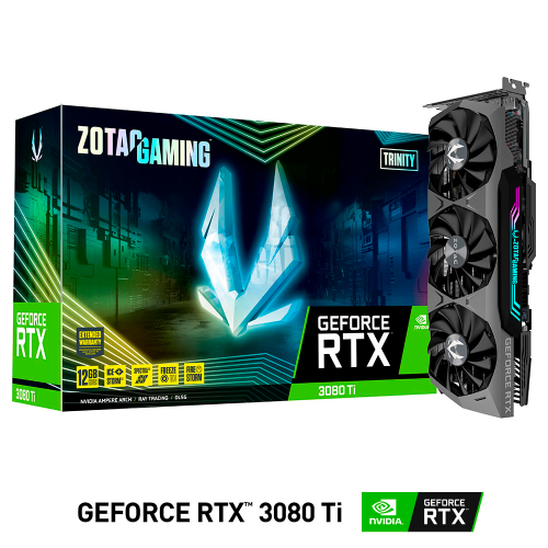 Tarjeta de Video Nvidia GeForce RTX 3080 Ti 12GB, Zotac TRINITY LHR, ZT-A30810D-10P, 2 AÑOS DE GARANTIA NACIONAL