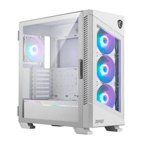 Gabinete MSI MPG VELOX 100R WHITE, Cristal Templado, ATX/Micro ATX/Mini-ITX, USB 2.0/3.0, Sin Fuente, 4 Ventiladores RGB Instalado, Blanco, MSI MPG VELOX 100R WHITE