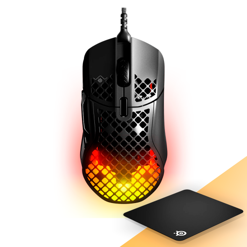 Mouse Gamer SteelSeries Aerox 5, Alámbrico, Sensor SteelSeries TrueMove Air, Óptico, Diseño Ergonómico, 62401/ SS%OFF, INCLUYE MOUSEPAD STEELSERIES DE REGALO, NAVSTEEL
