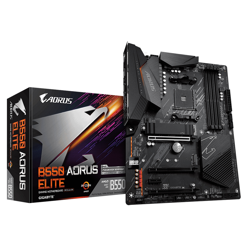 Tarjeta Madre Gigabyte B550 AORUS ELITE, AM4, AMD RYZEN 3000 SERIES, ATX