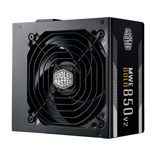 Fuente de Poder Cooler Master MWE Gold 850 V2, 850W 80+ Gold Efficiency, 2 Conectores EPS, Ventilador HDB de 120 mm, Funcionamiento sin Ventilador, MPE-8501-ACAAG-U2
