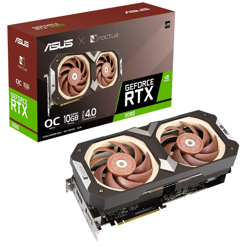 Tarjeta de Video Nvidia GeForce RTX 3080 10GB, Asus OC NOCTUA EDITION LHR, RTX3080-O10G-NOCTUA, 3 AÑOS DE GARANTIA NACIONAL