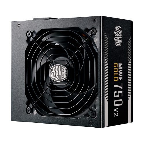 Fuente de Poder Cooler Master MWE Gold 750 V2, 750W 80+ Gold Efficiency, 2 Conectores EPS, Ventilador HDB de 120 mm, Funcionamiento sin Ventilador, MPE-7501-ACAAG-U2