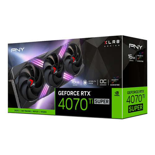 Tarjeta de Video PNY NVIDIA GeForce RTX 4070 Ti SUPER XLR8, 16GB OC 256-bit GDDR6X, PCI Express 4.0, VCG4070TS16TFXXPB1-O /