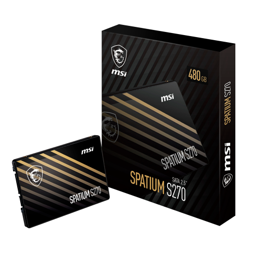 Unidad de Estado Sólido MSI Spatium S270, 3D NAND, 480GB SATA lll, 2.5, SPATIUM S270 480GB /MAX. 1 X CLIENTE