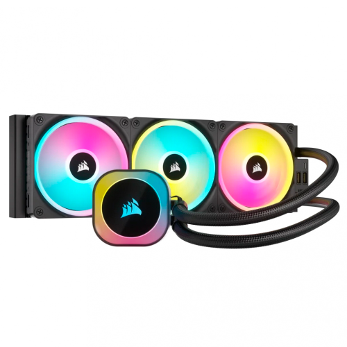 Enfriamiento Líquido Corsair iCUE Link H150i RGB AIO, 3x120mm, 480-2400RPM, Negro, CW-9061003-WW