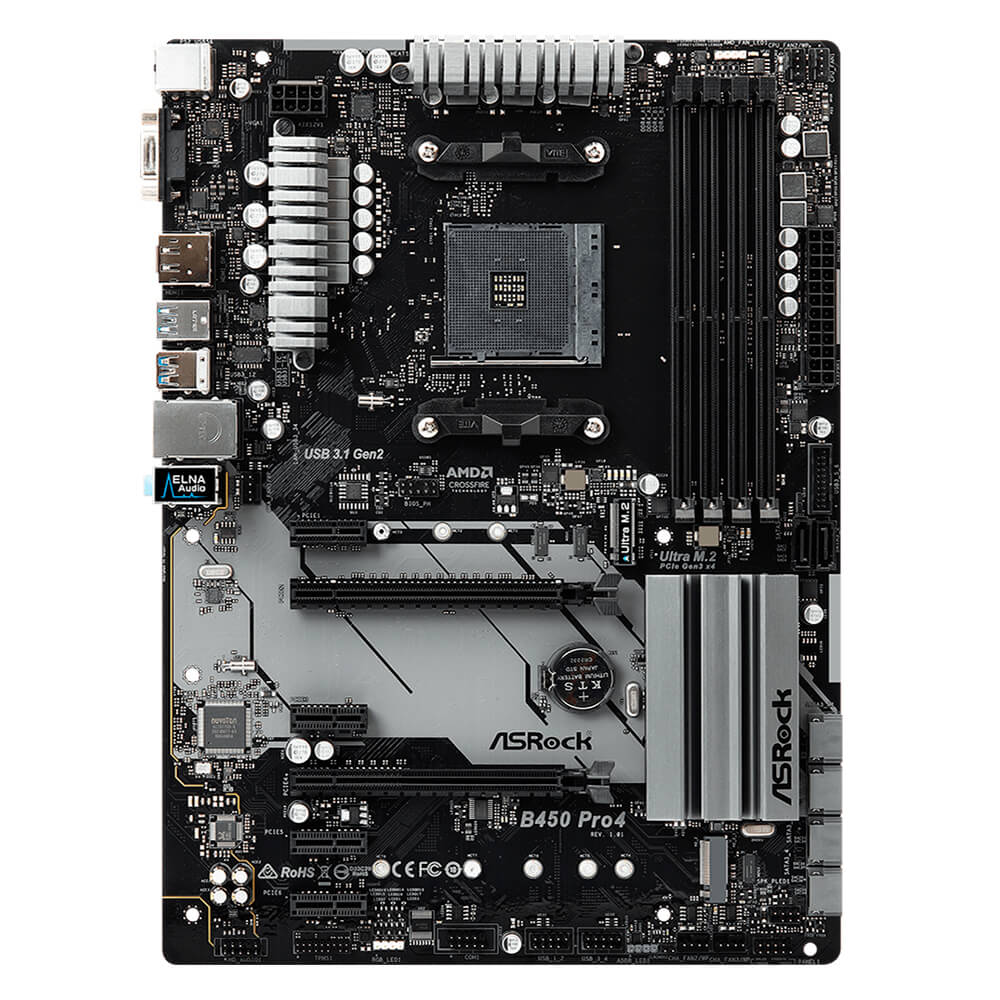 Tarjeta Madre Asrock B450 PRO4, ATX, DDR4, Socket AM4 - Image 2