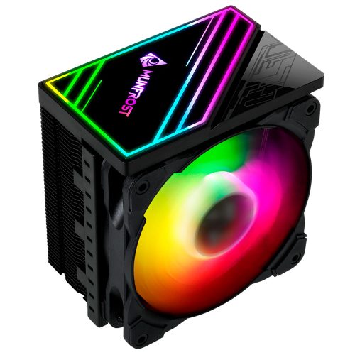 Disipador para CPU Munfrost Cold Wind RGB - Ventilador de 120mm - Compatible con procesadores Intel y AMD - Listo para LGA 1700, OFFMUNFROST