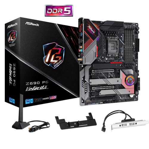 Tarjeta Madre ASROCK Z690 (PG VELOCITA), Socket LGA1700, ATX, DDR5, SATA3 y USB3.2, M.2, WiFi, Intel Core 12th Generación
