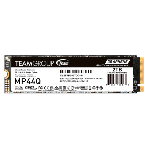 Unidad de Estado Sólido SSD Team Group MP44Q NVMe, 2TB, PCI Express 4.0, M.2, TM8FFD002T0C101, /MAX. 1 X CLIENTE