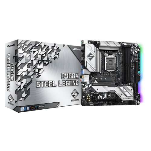 Tarjeta Madre Asrock B460M Steel Legend DDR4 HDMI Socket LGA1200 Intel B460 ATX, DDR4, Intel Core 10th Generación