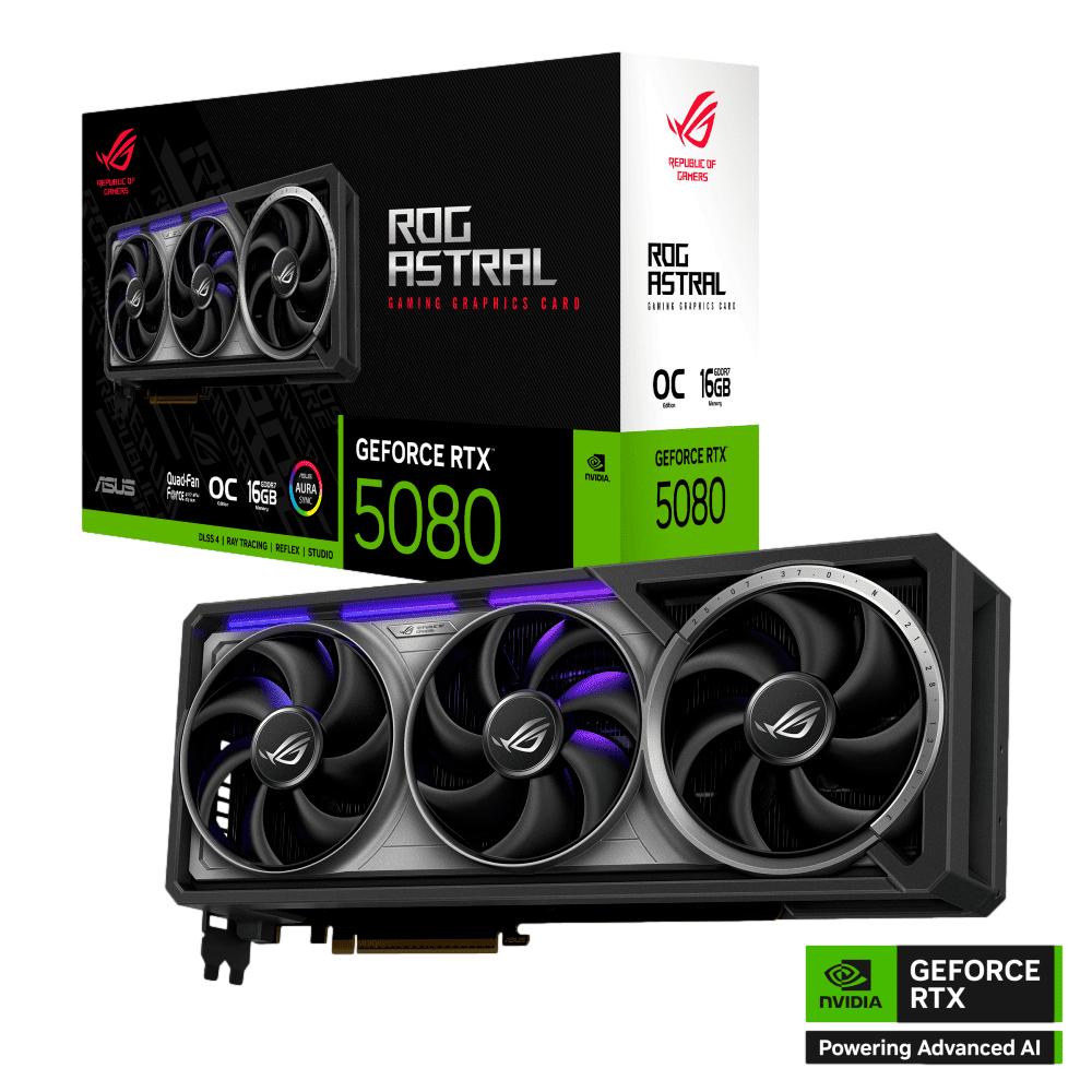 Tarjeta de video ROG ASTRAL NVIDIA GeForce RTX 5080 OC Edition, 16GB GDDR7, PCI Express 5.0 x16, ROG-ASTRAL-RTX5080-O16G-GAMING