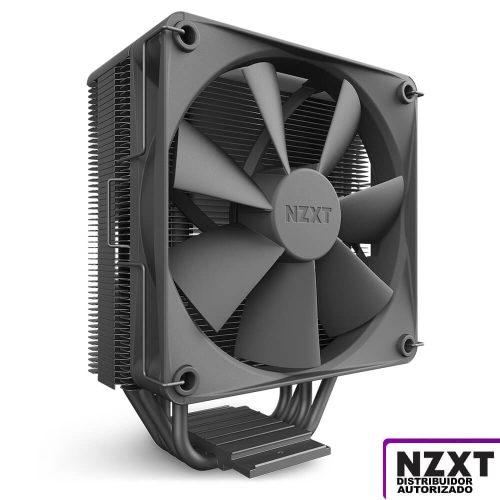 Disipador CPU NZXT T120 Negro, Enfriador de Aire para CPU, Tubos de Cobre Conductivos, Rodamientos Dinámicos de Fluidos, Compatibilidad AMD e Intel, RC-TN120-B1