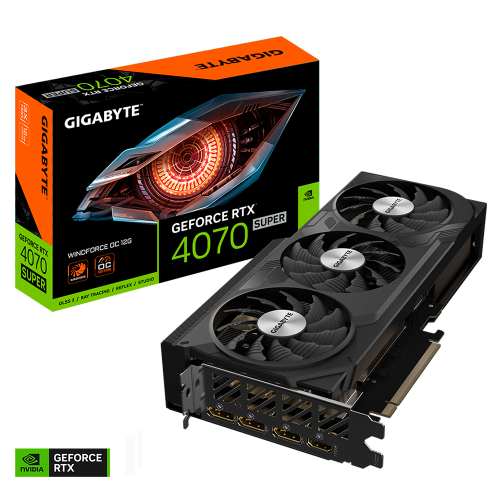 Tarjeta de Video Gigabyte NVIDIA GeForce RTX 4070 SUPER WINDFORCE OC 12G, 12GB, 192-bit, GDDR6X, PCI Express 4.0, GV-N407SWF3OC-12GD