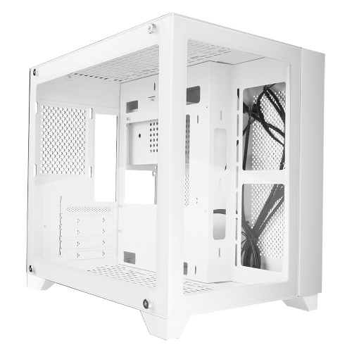Gabinete Game Factor CSG570, Micro Atx, 2 Usb2.0, 1 Usb3.0, Cristal Templado Frontal Y Lateral, Sin Fuente, Blanco, CSG570, CSG570-WH