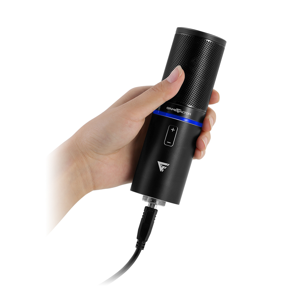 Microfono Profesional para Streaming, Game Factor MCG700, Conectividad USB, No requiere amplificador, Tripie y soporte incluidos - Image 4