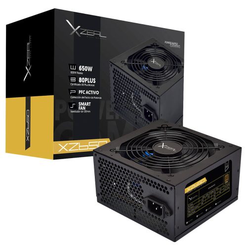 Fuente de poder Xzeal XZ650, 650W, 80+ Bronze, XZPS650B, PROMOXZEAL
