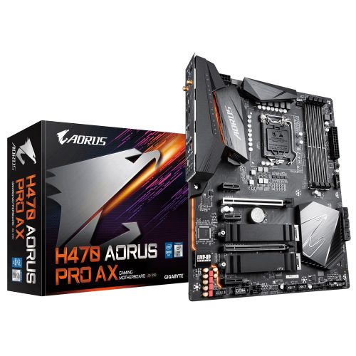 Tarjeta Madre Gigabyte H470 AORUS PRO AX Socket LGA1200 Intel H470 ATX, DDR4, Intel Core 10th Generación