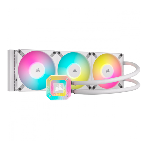 Enf. Líquido Corsair iCUE H150i Elite Capellix XT, 3x120mm, 550-2100RPM, Blanco, CW-9060073-WW