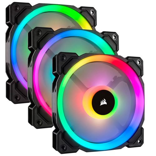 Kit de 3 Ventiladores para Gabinete 120mm con Luz Led RGB Corsair LL120 - CO-9050072-WW