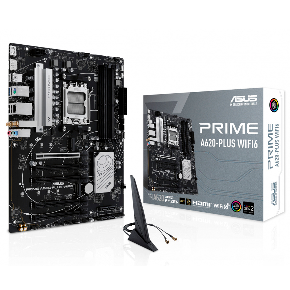 Tarjeta Madre ASUS A620-PLUS WIFI6, ATX, AM5, AMD A620, HDMI, Up to 192GB DDR5, PRIME A620-PLUS WIFI6