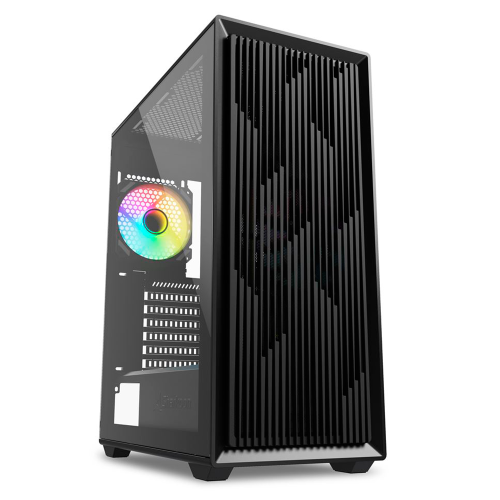Gabinete Sharkoon VK2 RGB BLACK, ATX/Micro-ATX/Mini-ITX, Cristal Templado, USB 3.2, Sin Fuente, 4 Ventiladores Instalados, VK2 RGB BLACK