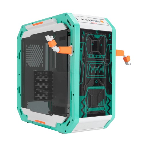 Gabinete In Win Monsters Robert, Cristal Templado, Midi-Tower, ATX/EATX/Micro-ATX/Mini-ITX, USB 3.2, Sin Fuente, 4 Ventiladores Instalados, MONSTERS A ROBERT