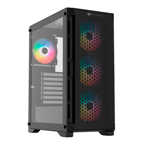 Gabinete Balam Rush Carbono Twin Mate 5000, Midi-Tower, ATX/Micro-ATX/Mini-ITX, USB 3.0/2.0, Sin Fuente, 4 Ventiladores RGB Instalados, Negro, BR-938839