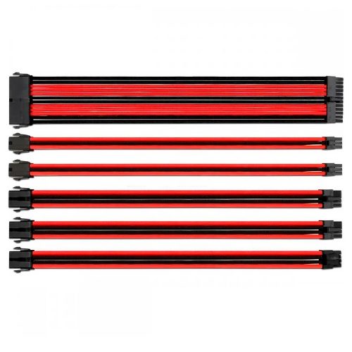 Kit Eagle Warrior Completo de Extensiones para Fuente de Poder, Rojo-Negro, Sujetador de cable, ACCABLEFAP305EGW