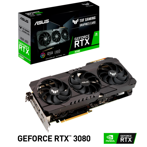 Tarjeta de Video Nvidia GeForce RTX 3080 12GB, ASUS TUF OC GAMING LHR, TUF-RTX3080-O12G-GAMING, 3 AÑOS DE GARANTIA NACIONAL