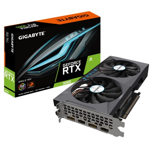 Tarjeta de Video Nvidia GeForce RTX 3060, Gigabyte Eagle 12GB, GV-N3060EAGLE-12GD, 3 AÑOS DE GARANTIA NACIONAL