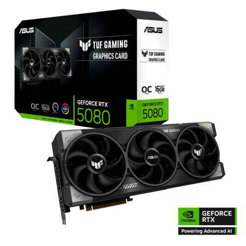 Tarjeta de video ASUS TUF GAMING NVIDIA GeForce RTX 5080, 16GB GDDR7 OC, PCI Express 5.0 x16, OpenGL®4.6, TUF-RTX5080-O16G-GAMING, RTXS50