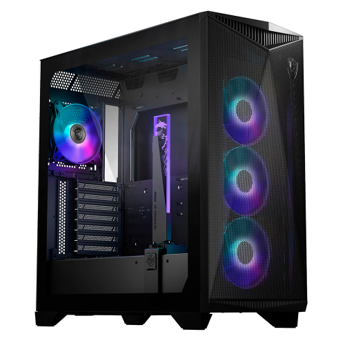 Gabinete MSI MPG GUNGNIR 300R AIRFLOW, Cristal, RGB, Midi-Tower, ATX/Micro-ATX/ITX, USB 3.2, 4 Ventiladores ARGB Instalados, Negro, MPG GUNGNIR 300R AIRFLOW