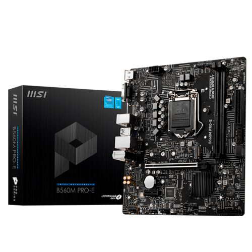 Tarjeta Madre MSI B560M PRO-E Socket LGA1200 Intel B560 Micro ATX, DDR4, Intel Core 11th Generación