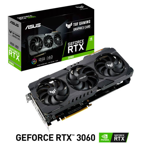 Tarjeta de Video Nvidia GeForce RTX 3060, 12GB GDDR6, Asus TUF GAMING OC V2 LHR, TUF-RTX3060-O12G-V2-GAMING, 3 AÑOS DE GARANTIA NACIONAL