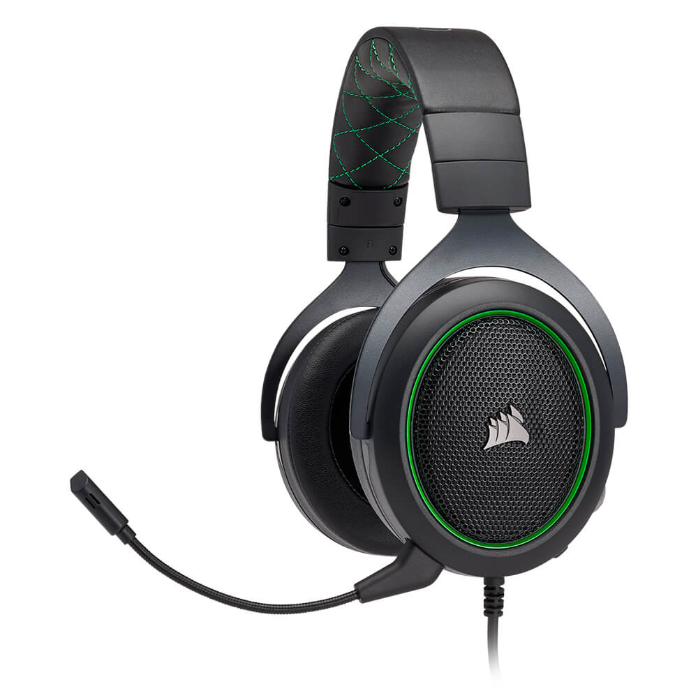 Diadema Corsair HS50 Verde, Alambrica, Estereo 3.5mm, PC - PS4 - XBOX ONE - Switch, RECERTIFICADO, CA-9011171-WW/RF - Image 2
