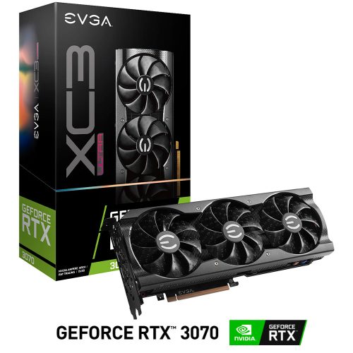Tarjeta de Video Nvidia GeForce RTX 3070, EVGA XC3 ULTRA GAMING, 08G-P5-3755-KL, 3 AÑOS DE GARANTIA