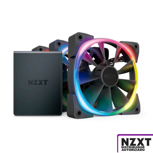 Kit de Ventiladores para Gabinete NZXT AER 2 120mmx3, RGB, HU2, HF-2812C-T1