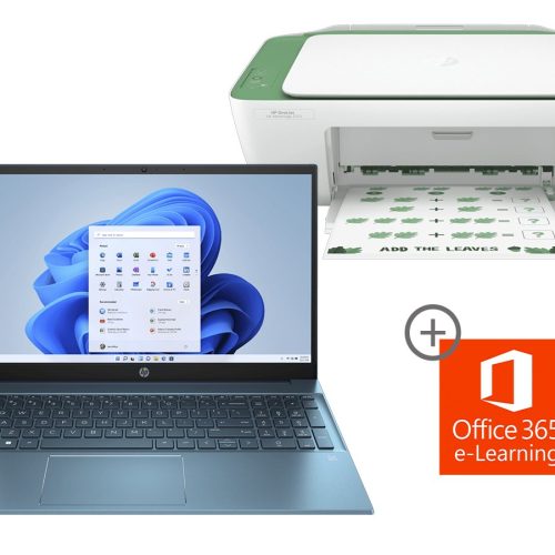HP Bundle Todo En Uno: Laptop HP15-Eg2520la, Impresora, Office 365 Y E-Learning | Productividad Inmediata