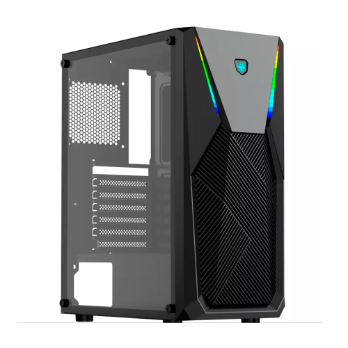 Gabinete Yaguaret Hercules Black HA11, ATX, 1 x USB 3.0, 2 x USB 1.0, RGB, Sin Fuente, Negro, CGHERCULES01YGT