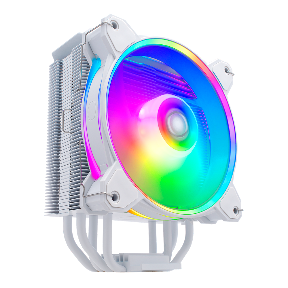 Disipador para CPU Disipador y Ventilador Led RGB Cooler Master Hyper 212 Halo White, CPU Air Cooler, MF120 Halo² Fan, RR-S4WW-20PA-R1/