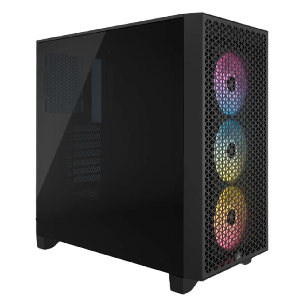 Gabinete Corsair 3000D RGB AIRFLOW, Midi-Tower, ATX, Cristal Templado, USB 3.2, Sin Fuente, 3 Ventiladores RGB Instalados, Negro, CC-9011255-WW - Image 3
