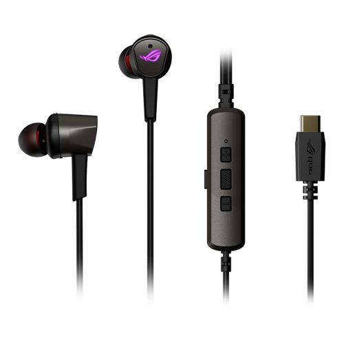 Audífonos ASUS ROG CETRA II, Aura Sync RGB, Cancelación de ruido activa (ANC), USB-C, Multidispositivos, Modo Ambiental